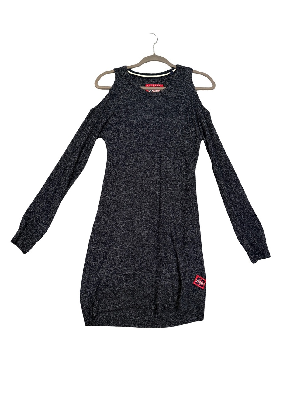 Superdry Cold-Shoulder Knit Mini Dress
